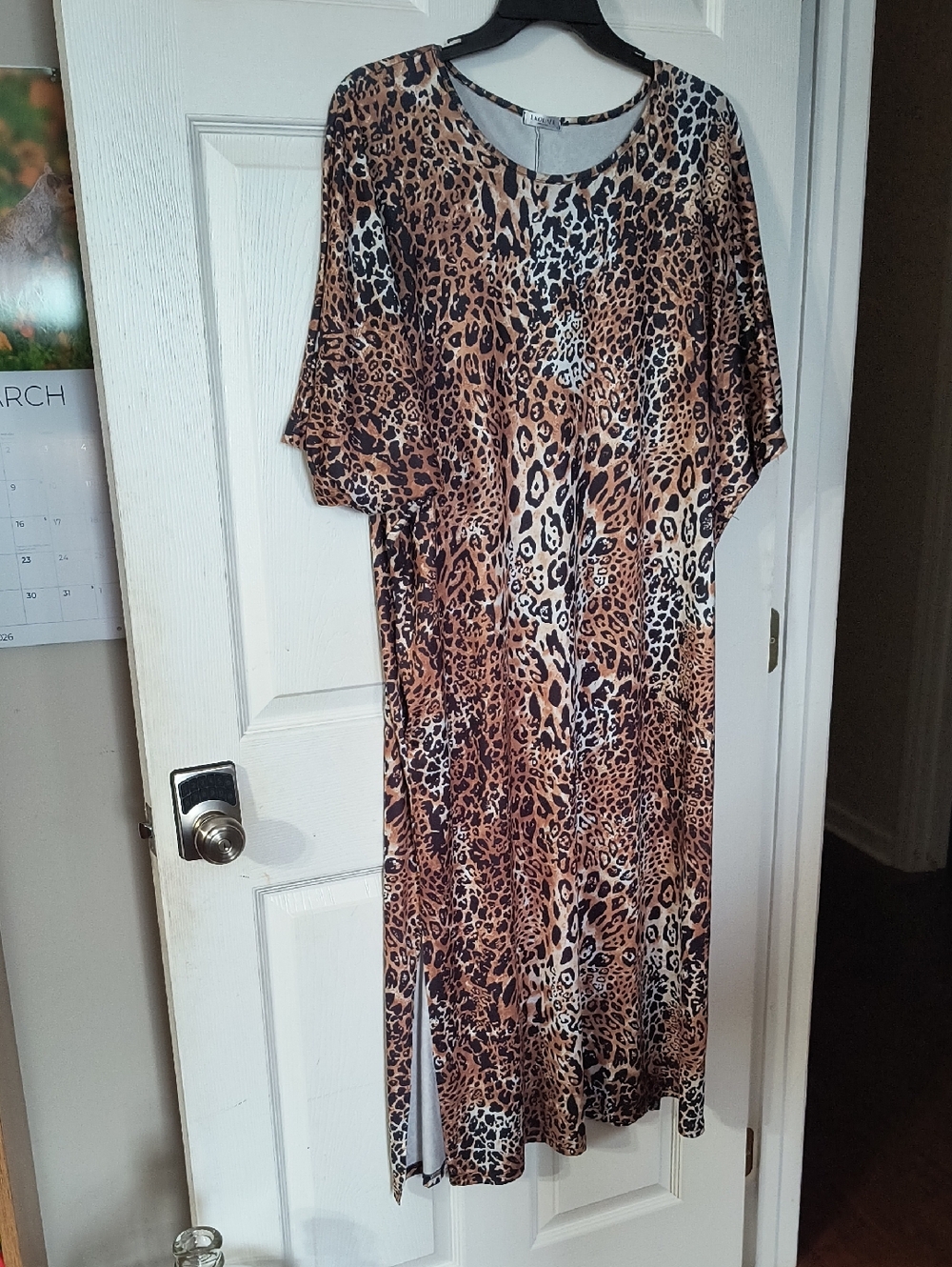 Leopard Print Maxi Dress in Brown and Black
